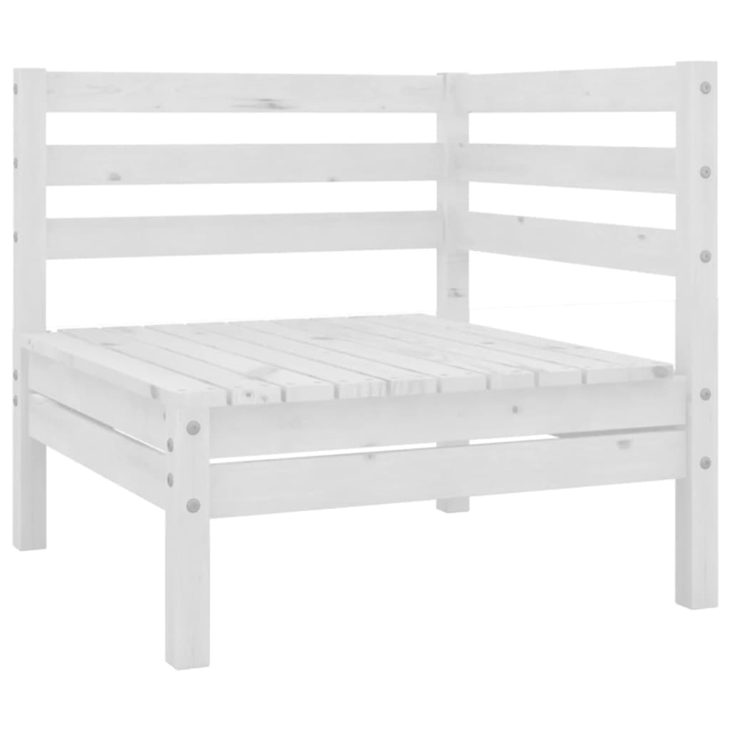 10-tlg. Garten-Lounge-Set Massivholz Kiefer Weiss